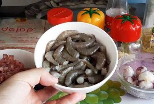 nguyên liệu làm chả ram tôm đất