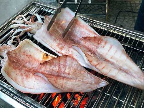 mực một nắng nướng