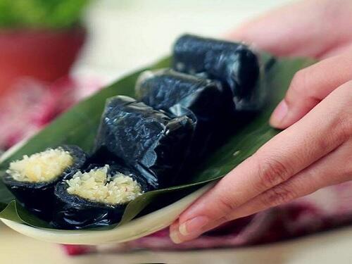 Bánh ít lá gai Bình Định thành phẩm dẻo thơm